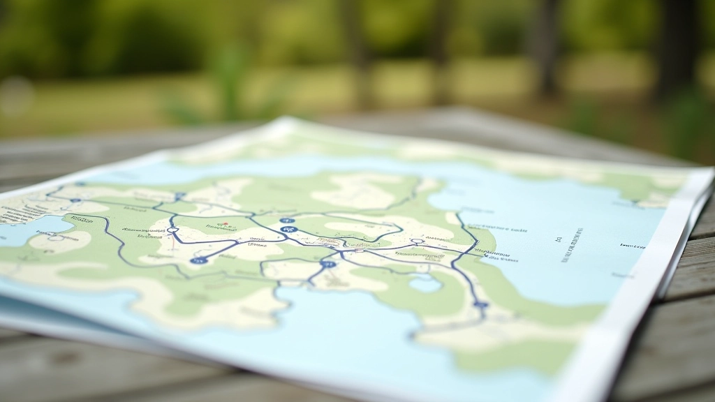 Self-guided cycling route map